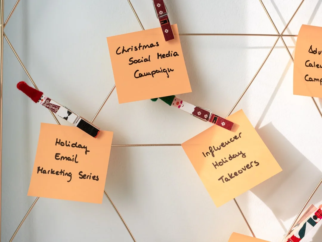 Visual representation of Amazon optimization techniques with handwritten notes and pencils.